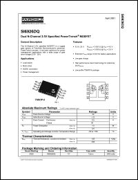 SI6926DQ datasheet: Dual N-Channel 2.5V Specified PowerTrench MOSFET SI6926DQ