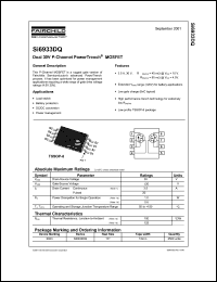 SI6933DQ datasheet: Dual 30V P-Channel PowerTrench MOSFET SI6933DQ