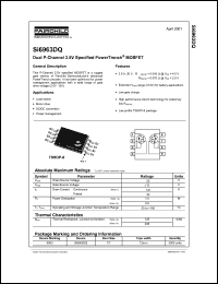 SI6963DQ datasheet: Dual P-Channel 2.5V Specified PowerTrench MOSFET SI6963DQ