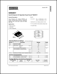 SI9926DY datasheet: Dual N-Channel 2.5V Specified PowerTrench MOSFET SI9926DY