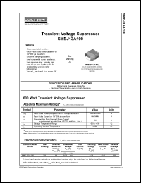 SMBJ13A100 datasheet: Transient Voltage Suppressors SMBJ13A100