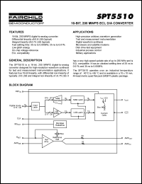 SPT5510 datasheet: 16-BIT, 200 MWPS ECL D/A CONVERTER SPT5510