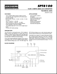 SPT8100 datasheet: 16-BIT, 5 MSPS CMOS A/D CONVERTER SPT8100