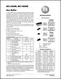 MC14050BCP datasheet: Hex Buffer MC14050BCP