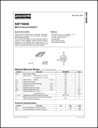 SSF7N60B datasheet: 600V N-Channel MOSFET SSF7N60B