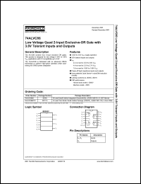 74ALVC86 datasheet: Low Voltage Quad 2-Input Exclusive-OR Gate with 3.6V Tolerant Inputs and Outputs 74ALVC86