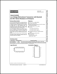 74ALVCH2245 datasheet: Low Voltage Bidirectional Transceiver with Bushold and 26-Ohm Series Resistors in B Outputs 74ALVCH2245