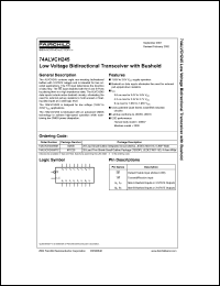 74ALVCH245 datasheet: Low Voltage Bidirectional Transceiver with Bushold 74ALVCH245