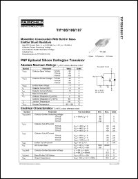 TIP105 datasheet: PNP Epitaxial Silicon Darlington Transistor TIP105