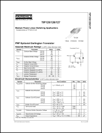 TIP125 datasheet: PNP Epitaxial Darlington Transistor TIP125