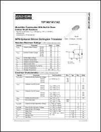 TIP140 datasheet: NPN Epitaxial Silicon Darlington Transistor TIP140