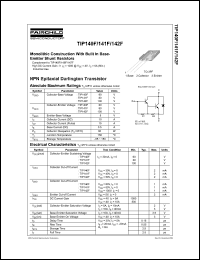 TIP140F datasheet: NPN Epitaxial Darlington Transistor TIP140F