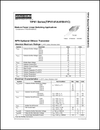 TIP41B datasheet: NPN Epitaxial Silicon Transistor TIP41B