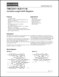 TMC2111A datasheet: Variable-Length Shift Register TMC2111A