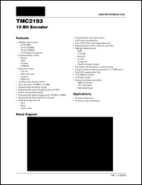 TMC2193 datasheet: 10 Bit Encoder TMC2193