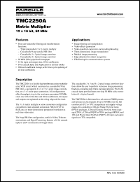 TMC2250AX2 datasheet: Matrix Multiplier 12 x 10 bit, 50 MHz TMC2250AX2