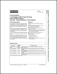 74LVTH162374 datasheet: Low Voltage 16-Bit D-Type Flip-Flop with 3-STATE Outputs and 25-Ohm Series Resistors in the Outputs 74LVTH162374