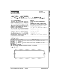 74LVTH32245 datasheet: Low Voltage 32-Bit Transceiver with 3-STATE Outputs 74LVTH32245