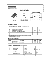 BAR43 datasheet: Schottky Diodes BAR43