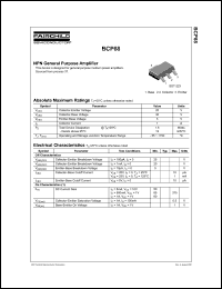BCP68 datasheet: NPN General Purpose Amplifier BCP68