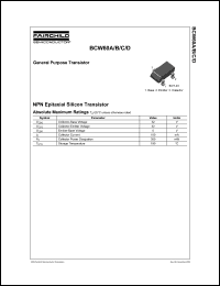 BCW60D datasheet: NPN Epitaxial Silicon Transistor BCW60D