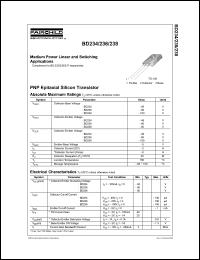 BD236 datasheet: PNP Epitaxial Silicon Transistor BD236