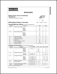 BD239 datasheet: NPN Epitaxial Silicon Transistor BD239