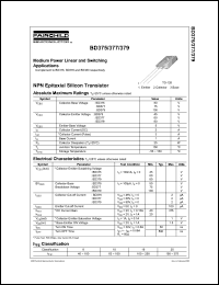 BD379 datasheet: NPN Epitaxial Silicon Transistor BD379