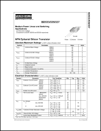 BD533 datasheet: NPN Epitaxial Silicon Transistor BD533