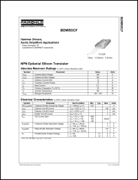 BDW93CF datasheet: NPN Epitaxial Silicon Transistor BDW93CF