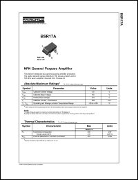 BSR17A datasheet: NPN General Purpose Amplifier BSR17A