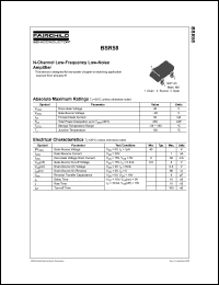 BSR58 datasheet: N-Channel Low-Frequency Low-Noise Amplifier BSR58