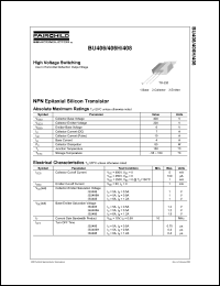 BU406H datasheet: NPN Epitaxial Silicon Transistor BU406H
