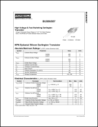 BU807 datasheet: NPN Epitaxial Silicon Darlington Transistor BU807