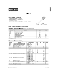 2N6517 datasheet: NPN Epitaxial Silicon Transistor - High Voltage Transistor 2N6517