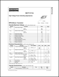 BUT11A datasheet: NPN Silicon Transistor BUT11A