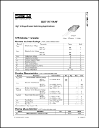 BUT11F datasheet: NPN Silicon Transistor BUT11F