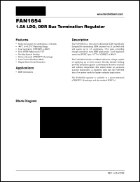 FAN1654 datasheet: 1.5A LDO, DDR Bus Termination Regulator FAN1654