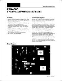 FAN4803-2 datasheet: 8-Pin PFC and PWM Controller Combo FAN4803-2