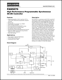 FAN5070 datasheet: High Performance Programmable Synchronous DC-DC Controller FAN5070