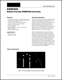 FAN5234 datasheet: Mobile-Friendly PWM/PFM Controller FAN5234