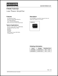 FAN7000D datasheet: Low Power Amplifier FAN7000D