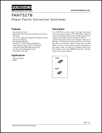 FAN7527B datasheet: Power Factor Correction Controller FAN7527B