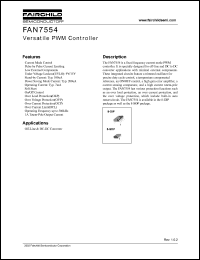 FAN7554 datasheet: Versatile PWM Controller FAN7554