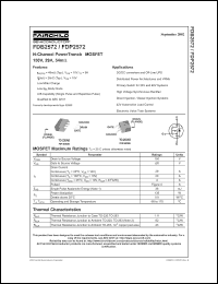 FDB2572 datasheet: N-Channel UltraFET  Trench MOSFET 150V, 29A, 54mOhm FDB2572