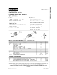 FDB3682 datasheet: N-Channel UltraFET  Trench MOSFET 100V, 32A, 36m Ohm FDB3682