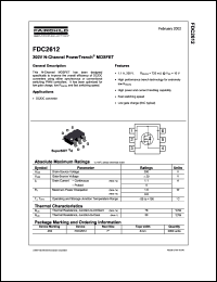 FDC2612 datasheet: 200V N-Channel PowerTrench MOSFET FDC2612
