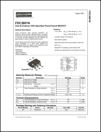 FDC3601N datasheet: Dual N-Channel 100V Specified PowerTrench MOSFET FDC3601N