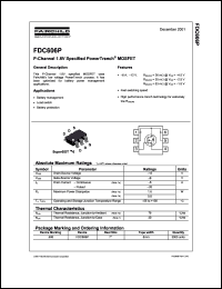 FDC606P datasheet: P-Channel 1.8V Specified PowerTrench MOSFET FDC606P