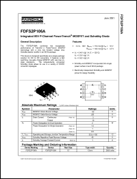 FDFS2P106A datasheet: Integrated 60V P-Channel PowerTrench MOSFET and Schottky Diode FDFS2P106A